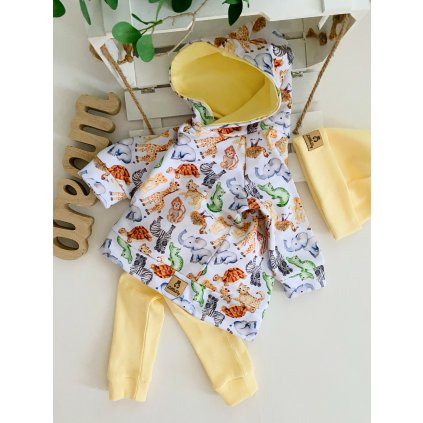 Mikina s kapucí zvířátky