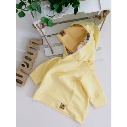 Mikina s kapucí vanilková