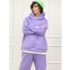 Dámská mikina s kapucí lila