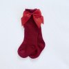 Dívčí podkolenky s mašlí červené