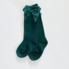 Dívčí podkolenky s mašlí zelené