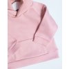 Mikina s kapucí  starorůžová počesaná