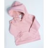 Mikina s kapucí  starorůžová počesaná