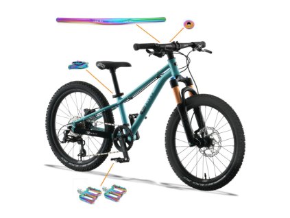 KUbikes 20S MTB Disc tuerkis laser rainbow prvn 1000