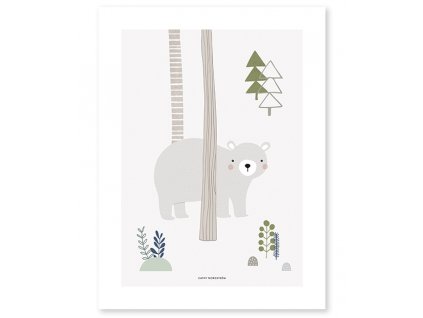 Plakát LILIPINSO Grey bear