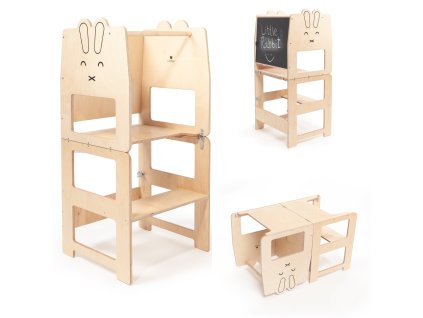 Craffox Multifunkční učící věž králík přírodní
