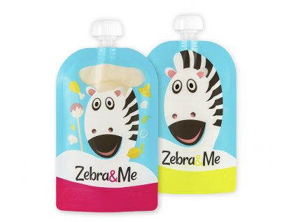 Kapsička na dětskou stravu Zebra& Me 2 ks Kuchař-Zebra