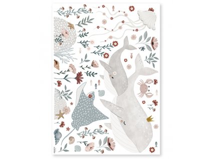 s1410 grand stickers deco animaux ocean