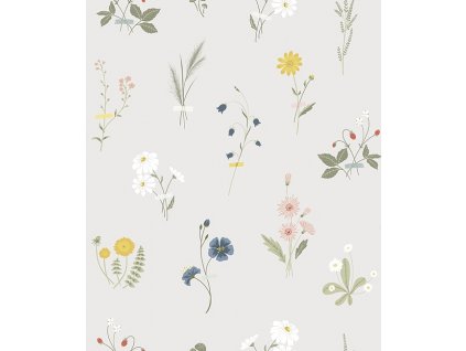 h0607 papier peint fleurs champs deco countryside