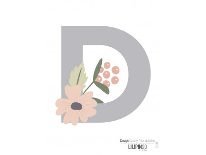Samolepka LILIPINSO písmenko Bloom "D"