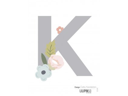 Samolepka LILIPINSO písmenko Bloom "K"