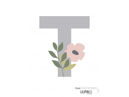 Samolepka LILIPINSO písmenko Bloom "T"