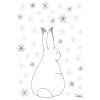 Samolepka LILIPINSO Rabbit and blue flakes "A3"