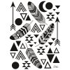 Samolepka LILIPINSO Feathers and geometric patterns