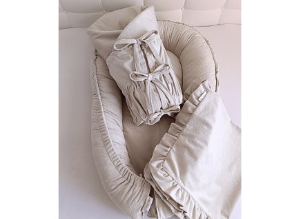 Set výbavička béžová svetlá 3 v 1 Retro zavinovačka Little Fantasy