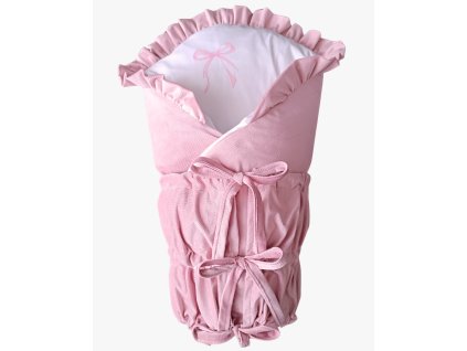 Páperová zavinovačka ružová s mašličkami retro viazanie littlefantasy.sk