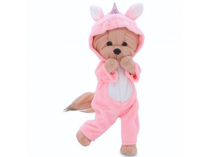 Jorkšírka YOYO v ružovej kombinéze Jednorožec ORANGE TOYS littlefantasy.sk