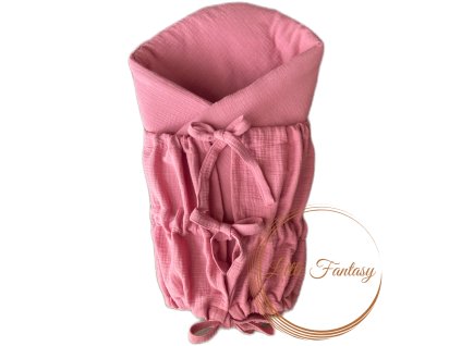 Zavinovačka pre bábätko staroružová mušelín LITTLE FANTASY