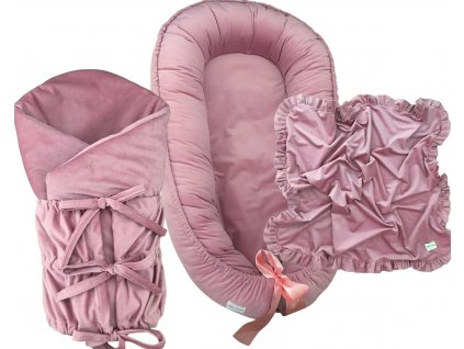 Výbavička pre bábätko sada staroružový velvet II. Little Fantasy Little Fantasy 2023 06 22T115853.864