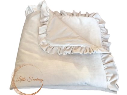 Deka s volánmi zimná béžová VELVET LITTLE FANTASY Little Fantasy 2025 01 30T192637.725