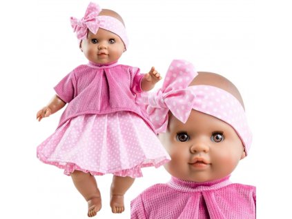 Žmurkajúca bábika Alberta 36 cm Paola Reina v ružovom littlefantasy.skNové vzory (3)