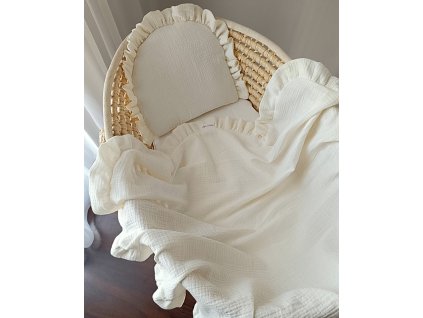 Sada do kočíka mušelínová vanilková Little Fantasy