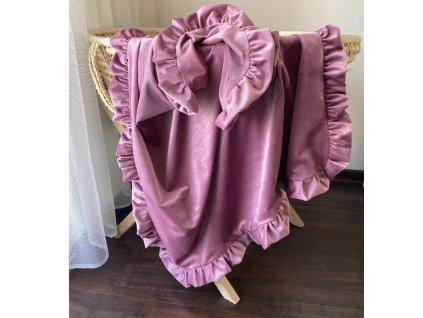Detská deka s volánom staroružový velvet tmavý 80 x 80 cm Little Fantasy
