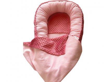 Hniezdo pre bábätko ružové minky s podhlavníčkom a dekou Little Fantasy Zvýhodnená sada -20 % výbavička počas súťaže ružová SÚŤAŽ (32)