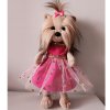 Oblečenie pre psíkov- ružové šaty s tylovou sukňou Little Fantasy7)