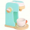 Drevený detský kávovar modrý Tooky Toys s príslušenstvom littlefantasy
