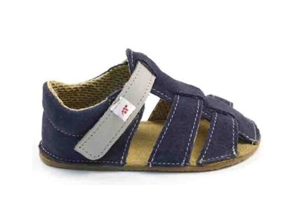 Sandálky EF BAREFOOT Sam Blue/grey