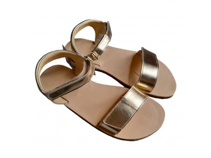 Kožené letné barefoot sandálky EF Barefoot GOLD
