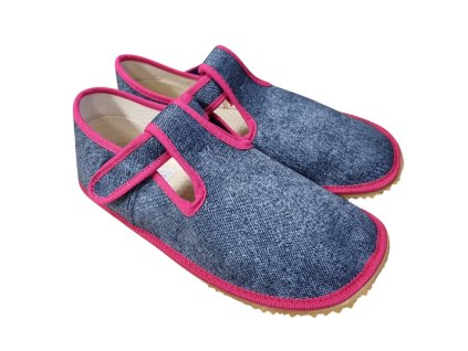 BEDA papučky BFN 170020/W PINK/DENIM