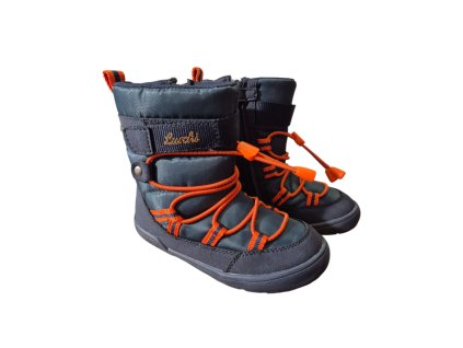 Lurchi snehule Jace Tex Petrol-Orange