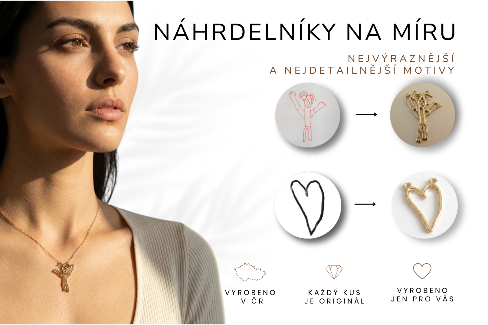 Náhrdelník na míru personifikované dárek pro ženuLittle gold line