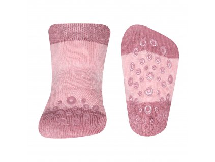 Protiskluzové ponožky růžové