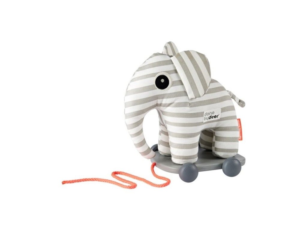 Hračka na kolieskach Elphee, šedá | Done by Deer
