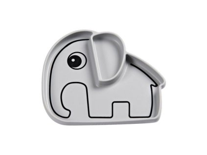 Silikónový tanier Elphee, sivá | Done by Deer