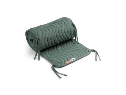 Prešívaný mantinel do postieľky Waves, zelená| Done by Deer