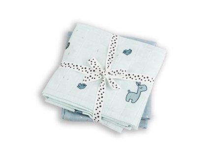 Mušelínové zavinovačky Lalee 2ks, modrá | Done by Deer