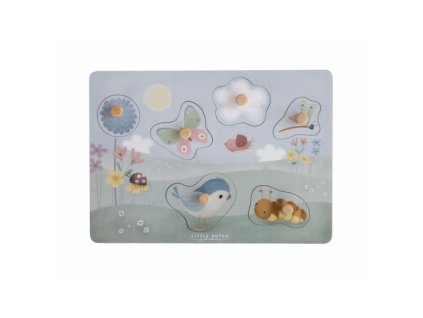 Vkladacie puzzle Kvety a motýle | LITTLE DUTCH