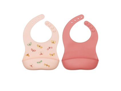 Silikónové podbradníky, sada 2 ks: Motýle