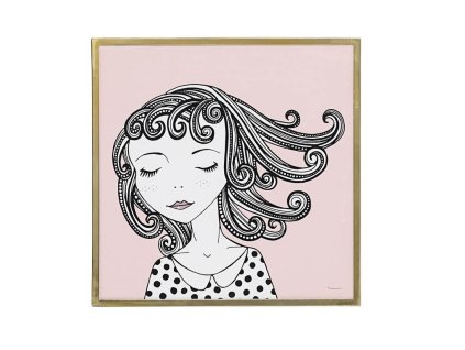Obrázok Dievčatko, kovový rám | Bloomingville