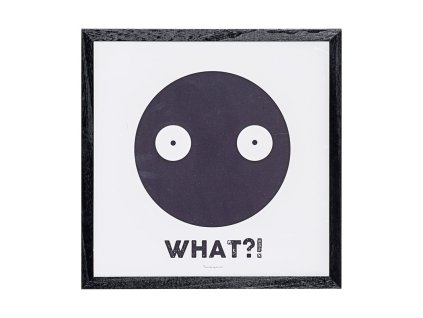 Obrázok WHAT?!, čierny rám | Bloomingville