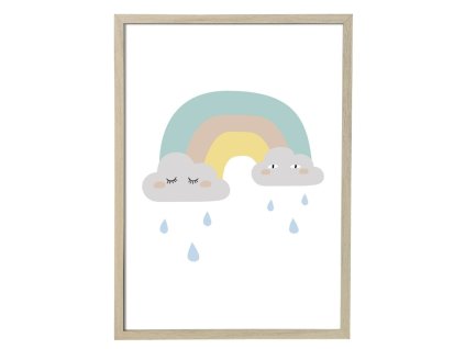 Obrázok Dúha, drevený rám | Bloomingville