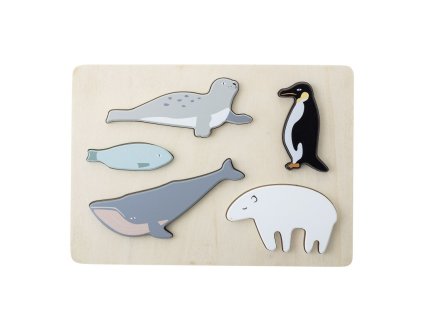 Drevené puzzle Severný pól | Bloomingville
