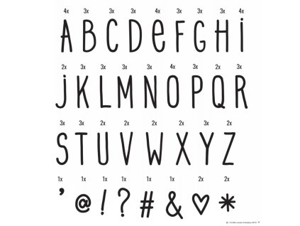 Sada písmen do Lightboxu: Ručne písané | A Little Lovely Company