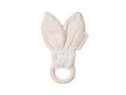 Drevené hryzadlo Zajac, biele | Nobodinoz