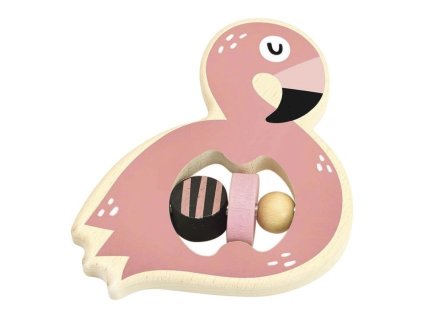 Drevená hrkálka Plameniak | Vilac