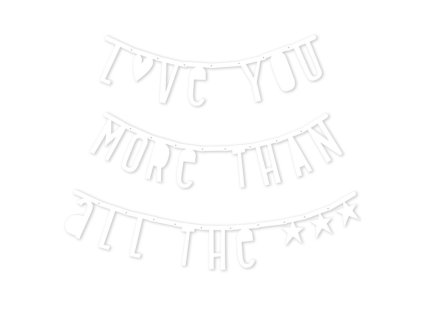 Písmenkový banner, biely | A Little Lovely Company